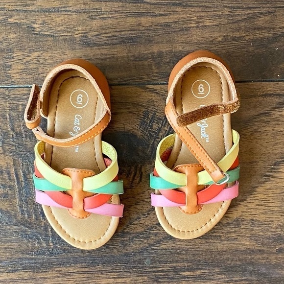 Cat & Jack Girls Sandals, Tan Color, Size 6 - Picture 4 of 11
